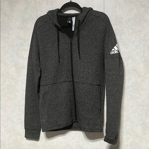 Adidas Charcoal Full-Zip Hoodie/coat men’s size medium lightly worn